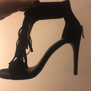 Black Heels with fringe (Chinese laundry)